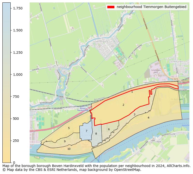 Image of the neighbourhood Tienmorgen Buitengebied at the map. This image is used as introduction to this page. This page shows a lot of information about the population in the neighbourhood Tienmorgen Buitengebied (such as the distribution by age groups of the residents, the composition of households, whether inhabitants are natives or Dutch with an immigration background, data about the houses (numbers, types, price development, use, type of property, ...) and more (car ownership, energy consumption, ...) based on open data from the Dutch Central Bureau of Statistics and various other sources!