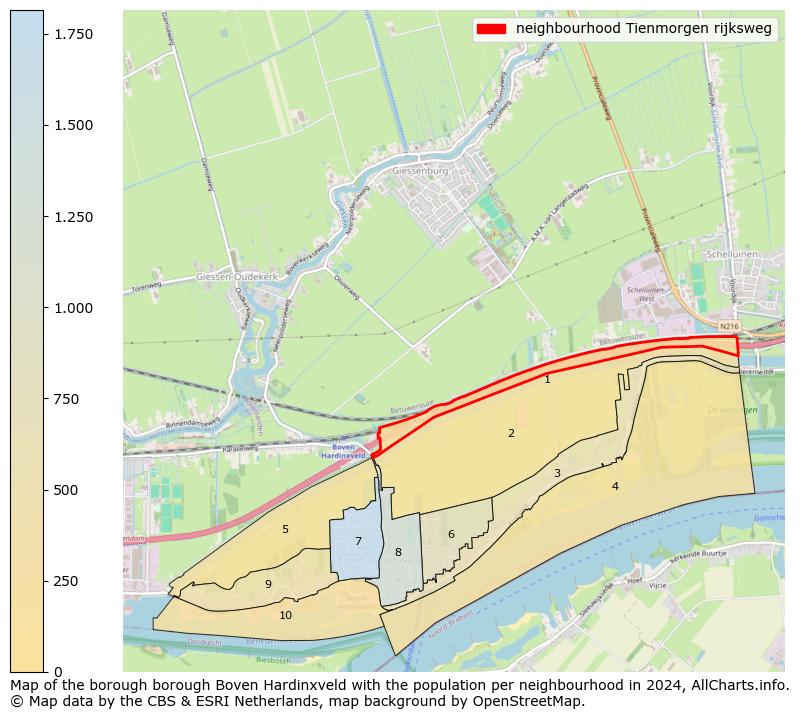 Image of the neighbourhood Tienmorgen rijksweg at the map. This image is used as introduction to this page. This page shows a lot of information about the population in the neighbourhood Tienmorgen rijksweg (such as the distribution by age groups of the residents, the composition of households, whether inhabitants are natives or Dutch with an immigration background, data about the houses (numbers, types, price development, use, type of property, ...) and more (car ownership, energy consumption, ...) based on open data from the Dutch Central Bureau of Statistics and various other sources!