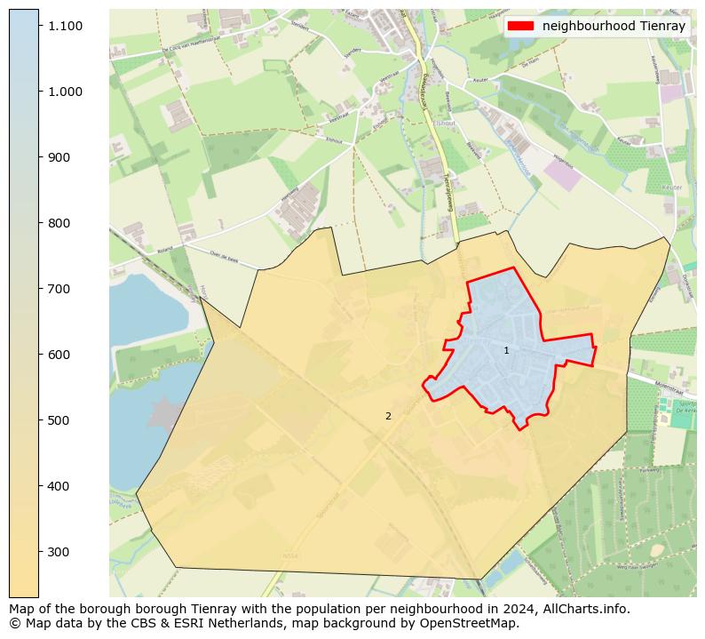 Image of the neighbourhood Tienray at the map. This image is used as introduction to this page. This page shows a lot of information about the population in the neighbourhood Tienray (such as the distribution by age groups of the residents, the composition of households, whether inhabitants are natives or Dutch with an immigration background, data about the houses (numbers, types, price development, use, type of property, ...) and more (car ownership, energy consumption, ...) based on open data from the Dutch Central Bureau of Statistics and various other sources!