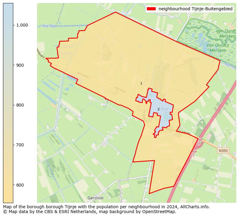 Image of the neighbourhood Tijnje-Buitengebied at the map. This image is used as introduction to this page. This page shows a lot of information about the population in the neighbourhood Tijnje-Buitengebied (such as the distribution by age groups of the residents, the composition of households, whether inhabitants are natives or Dutch with an immigration background, data about the houses (numbers, types, price development, use, type of property, ...) and more (car ownership, energy consumption, ...) based on open data from the Dutch Central Bureau of Statistics and various other sources!