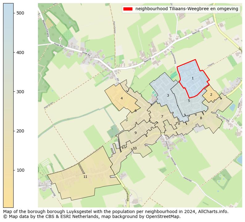 Image of the neighbourhood Tiliaans-Weegbree en omgeving at the map. This image is used as introduction to this page. This page shows a lot of information about the population in the neighbourhood Tiliaans-Weegbree en omgeving (such as the distribution by age groups of the residents, the composition of households, whether inhabitants are natives or Dutch with an immigration background, data about the houses (numbers, types, price development, use, type of property, ...) and more (car ownership, energy consumption, ...) based on open data from the Dutch Central Bureau of Statistics and various other sources!