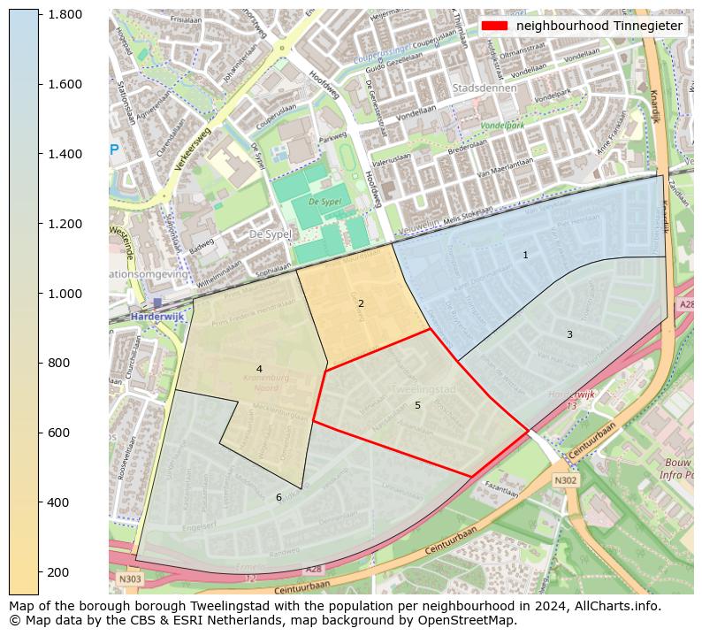 Image of the neighbourhood Tinnegieter at the map. This image is used as introduction to this page. This page shows a lot of information about the population in the neighbourhood Tinnegieter (such as the distribution by age groups of the residents, the composition of households, whether inhabitants are natives or Dutch with an immigration background, data about the houses (numbers, types, price development, use, type of property, ...) and more (car ownership, energy consumption, ...) based on open data from the Dutch Central Bureau of Statistics and various other sources!