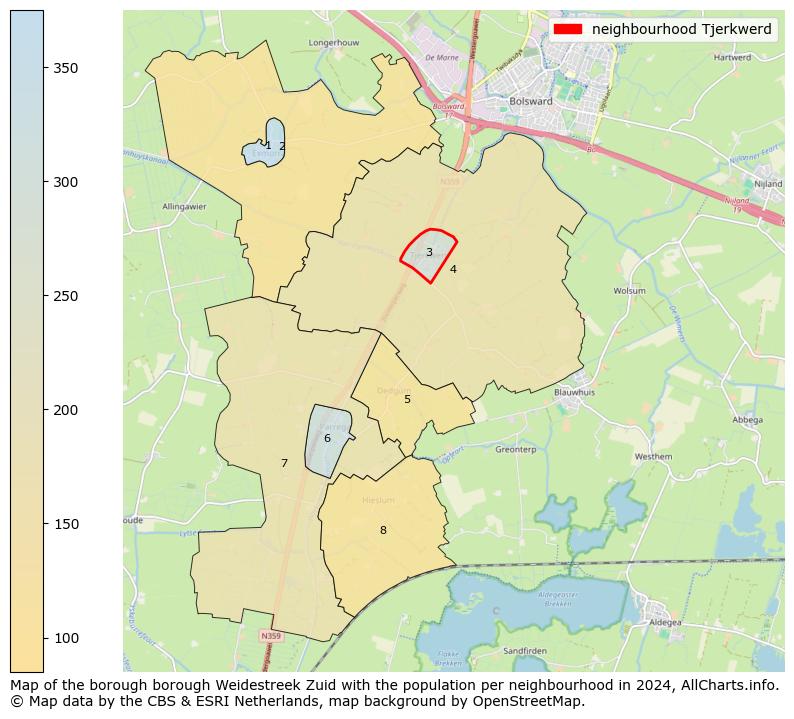 Image of the neighbourhood Tjerkwerd at the map. This image is used as introduction to this page. This page shows a lot of information about the population in the neighbourhood Tjerkwerd (such as the distribution by age groups of the residents, the composition of households, whether inhabitants are natives or Dutch with an immigration background, data about the houses (numbers, types, price development, use, type of property, ...) and more (car ownership, energy consumption, ...) based on open data from the Dutch Central Bureau of Statistics and various other sources!