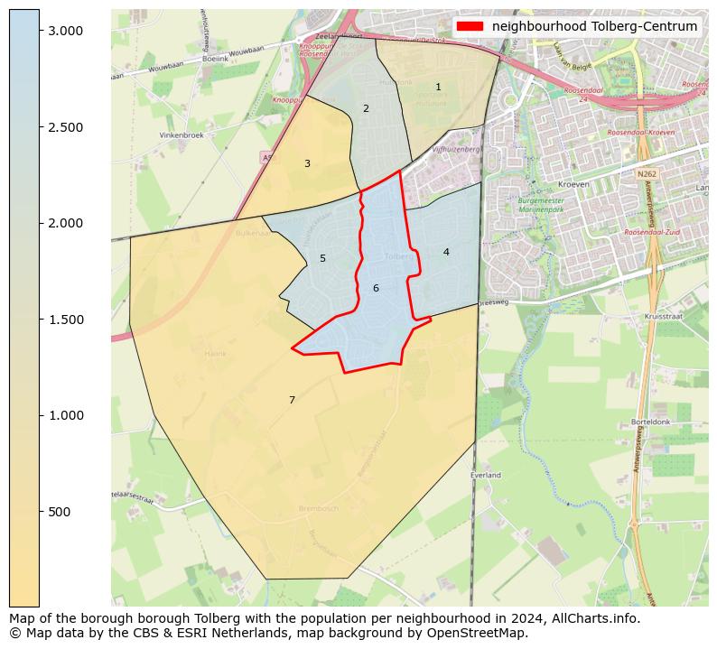 Image of the neighbourhood Tolberg-Centrum at the map. This image is used as introduction to this page. This page shows a lot of information about the population in the neighbourhood Tolberg-Centrum (such as the distribution by age groups of the residents, the composition of households, whether inhabitants are natives or Dutch with an immigration background, data about the houses (numbers, types, price development, use, type of property, ...) and more (car ownership, energy consumption, ...) based on open data from the Dutch Central Bureau of Statistics and various other sources!