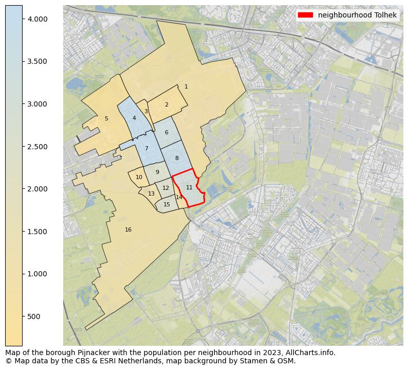 Map of the borough Pijnacker with the population per neighbourhood in 2023. This page shows a lot of information about residents (such as the distribution by age groups, family composition, gender, native or Dutch with an immigration background, ...), homes (numbers, types, price development, use, type of property, ...) and more (car ownership, energy consumption, ...) based on open data from the Dutch Central Bureau of Statistics and various other sources!
