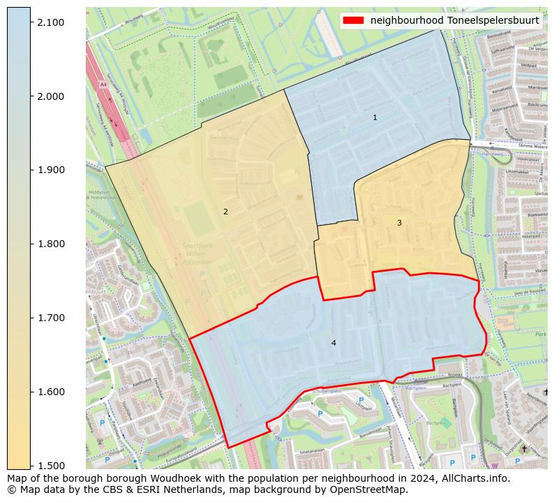 Image of the neighbourhood Toneelspelersbuurt at the map. This image is used as introduction to this page. This page shows a lot of information about the population in the neighbourhood Toneelspelersbuurt (such as the distribution by age groups of the residents, the composition of households, whether inhabitants are natives or Dutch with an immigration background, data about the houses (numbers, types, price development, use, type of property, ...) and more (car ownership, energy consumption, ...) based on open data from the Dutch Central Bureau of Statistics and various other sources!