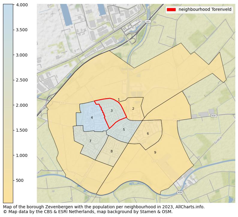 Map of the borough Zevenbergen with the population per neighbourhood in 2022. This page shows a lot of information about residents (such as the distribution by age groups, family composition, gender, native or Dutch with an immigration background, ...), homes (numbers, types, price development, use, type of property, ...) and more (car ownership, energy consumption, ...) based on open data from the Dutch Central Bureau of Statistics and various other sources!