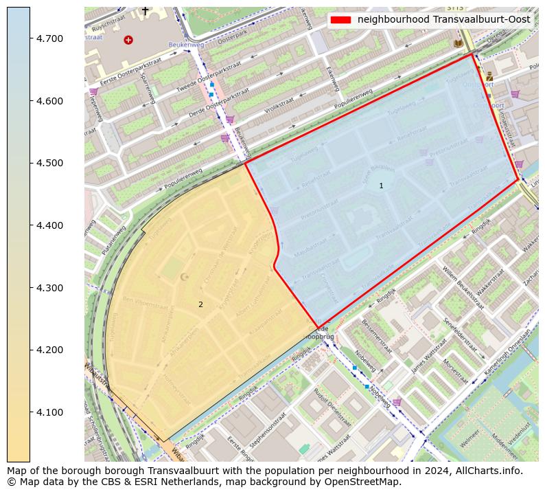 Image of the neighbourhood Transvaalbuurt-Oost at the map. This image is used as introduction to this page. This page shows a lot of information about the population in the neighbourhood Transvaalbuurt-Oost (such as the distribution by age groups of the residents, the composition of households, whether inhabitants are natives or Dutch with an immigration background, data about the houses (numbers, types, price development, use, type of property, ...) and more (car ownership, energy consumption, ...) based on open data from the Dutch Central Bureau of Statistics and various other sources!