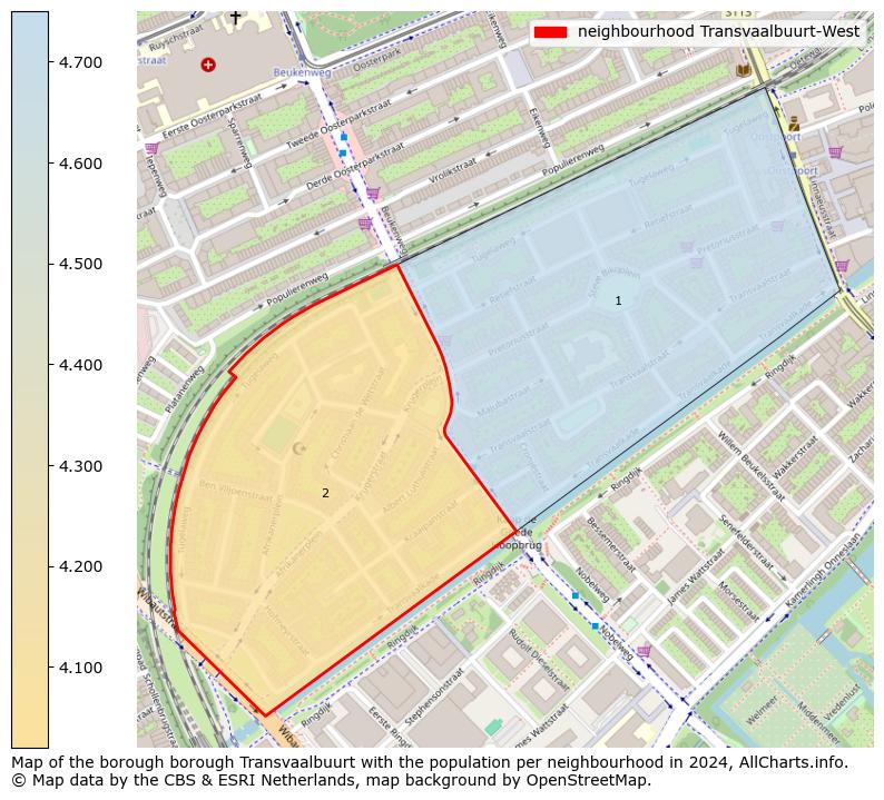 Image of the neighbourhood Transvaalbuurt-West at the map. This image is used as introduction to this page. This page shows a lot of information about the population in the neighbourhood Transvaalbuurt-West (such as the distribution by age groups of the residents, the composition of households, whether inhabitants are natives or Dutch with an immigration background, data about the houses (numbers, types, price development, use, type of property, ...) and more (car ownership, energy consumption, ...) based on open data from the Dutch Central Bureau of Statistics and various other sources!