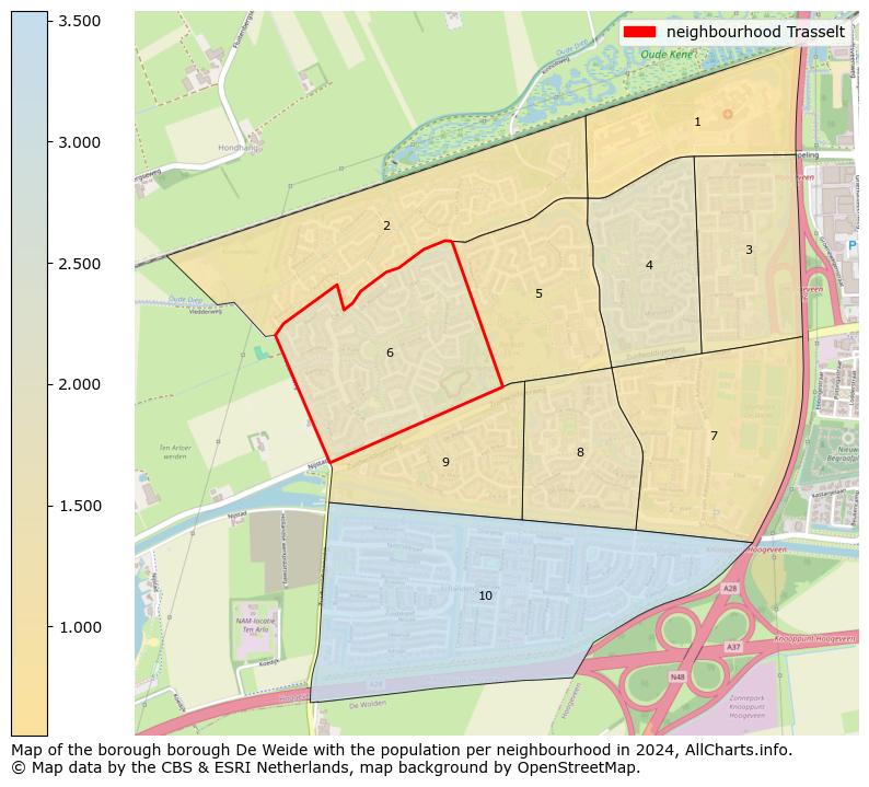 Image of the neighbourhood Trasselt at the map. This image is used as introduction to this page. This page shows a lot of information about the population in the neighbourhood Trasselt (such as the distribution by age groups of the residents, the composition of households, whether inhabitants are natives or Dutch with an immigration background, data about the houses (numbers, types, price development, use, type of property, ...) and more (car ownership, energy consumption, ...) based on open data from the Dutch Central Bureau of Statistics and various other sources!