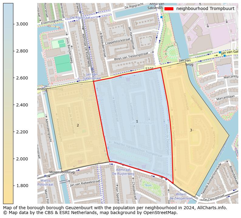 Image of the neighbourhood Trompbuurt at the map. This image is used as introduction to this page. This page shows a lot of information about the population in the neighbourhood Trompbuurt (such as the distribution by age groups of the residents, the composition of households, whether inhabitants are natives or Dutch with an immigration background, data about the houses (numbers, types, price development, use, type of property, ...) and more (car ownership, energy consumption, ...) based on open data from the Dutch Central Bureau of Statistics and various other sources!