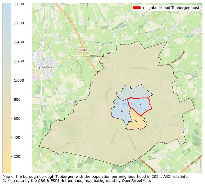 Image of the neighbourhood Tubbergen oost at the map. This image is used as introduction to this page. This page shows a lot of information about the population in the neighbourhood Tubbergen oost (such as the distribution by age groups of the residents, the composition of households, whether inhabitants are natives or Dutch with an immigration background, data about the houses (numbers, types, price development, use, type of property, ...) and more (car ownership, energy consumption, ...) based on open data from the Dutch Central Bureau of Statistics and various other sources!