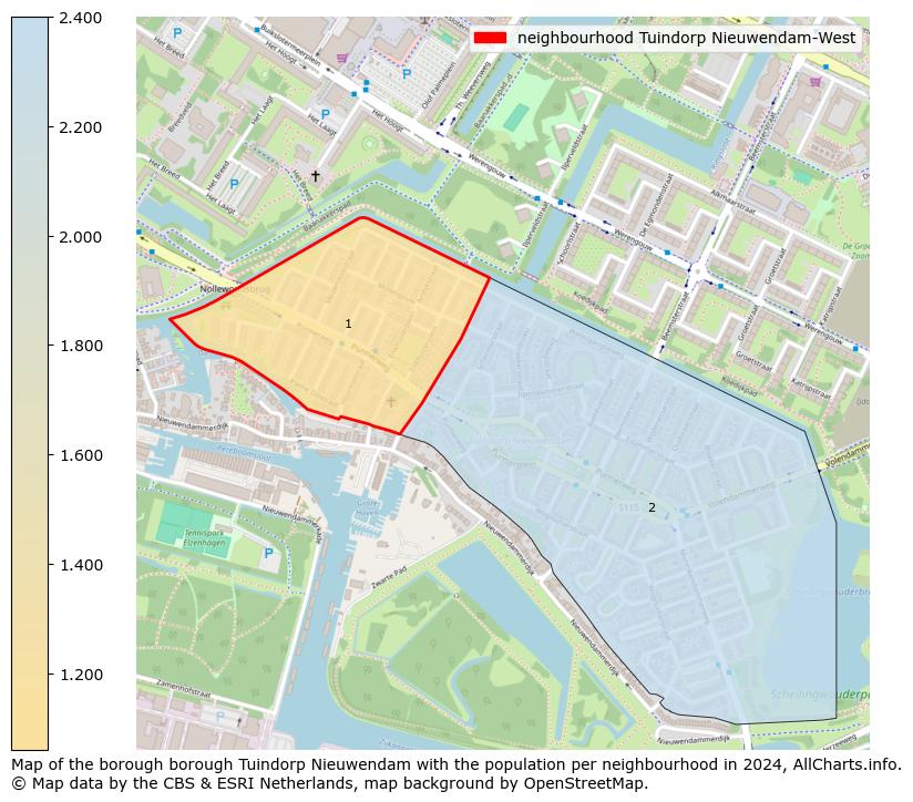 Image of the neighbourhood Tuindorp Nieuwendam-West at the map. This image is used as introduction to this page. This page shows a lot of information about the population in the neighbourhood Tuindorp Nieuwendam-West (such as the distribution by age groups of the residents, the composition of households, whether inhabitants are natives or Dutch with an immigration background, data about the houses (numbers, types, price development, use, type of property, ...) and more (car ownership, energy consumption, ...) based on open data from the Dutch Central Bureau of Statistics and various other sources!