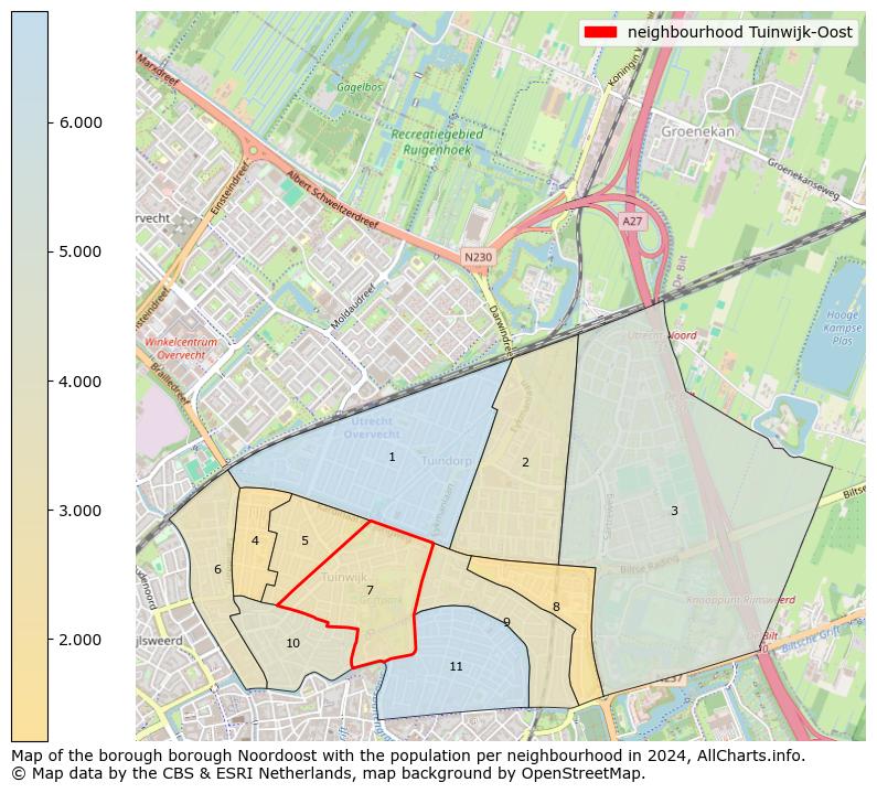 Image of the neighbourhood Tuinwijk-Oost at the map. This image is used as introduction to this page. This page shows a lot of information about the population in the neighbourhood Tuinwijk-Oost (such as the distribution by age groups of the residents, the composition of households, whether inhabitants are natives or Dutch with an immigration background, data about the houses (numbers, types, price development, use, type of property, ...) and more (car ownership, energy consumption, ...) based on open data from the Dutch Central Bureau of Statistics and various other sources!