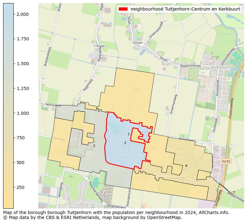 Image of the neighbourhood Tuitjenhorn-Centrum en Kerkbuurt at the map. This image is used as introduction to this page. This page shows a lot of information about the population in the neighbourhood Tuitjenhorn-Centrum en Kerkbuurt (such as the distribution by age groups of the residents, the composition of households, whether inhabitants are natives or Dutch with an immigration background, data about the houses (numbers, types, price development, use, type of property, ...) and more (car ownership, energy consumption, ...) based on open data from the Dutch Central Bureau of Statistics and various other sources!