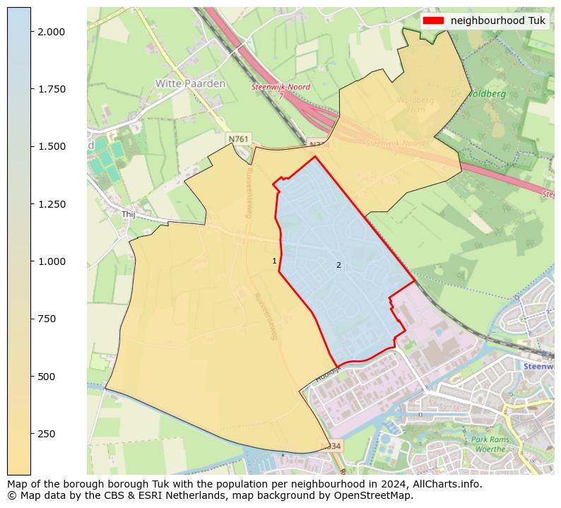 Image of the neighbourhood Tuk at the map. This image is used as introduction to this page. This page shows a lot of information about the population in the neighbourhood Tuk (such as the distribution by age groups of the residents, the composition of households, whether inhabitants are natives or Dutch with an immigration background, data about the houses (numbers, types, price development, use, type of property, ...) and more (car ownership, energy consumption, ...) based on open data from the Dutch Central Bureau of Statistics and various other sources!