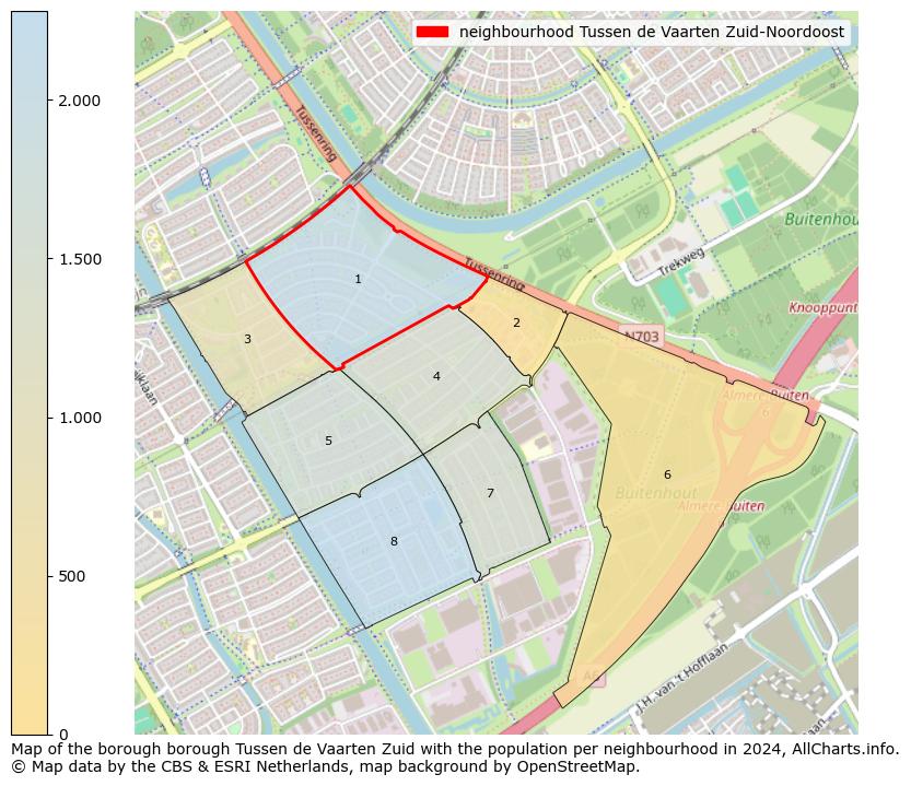 Image of the neighbourhood Tussen de Vaarten Zuid-Noordoost at the map. This image is used as introduction to this page. This page shows a lot of information about the population in the neighbourhood Tussen de Vaarten Zuid-Noordoost (such as the distribution by age groups of the residents, the composition of households, whether inhabitants are natives or Dutch with an immigration background, data about the houses (numbers, types, price development, use, type of property, ...) and more (car ownership, energy consumption, ...) based on open data from the Dutch Central Bureau of Statistics and various other sources!