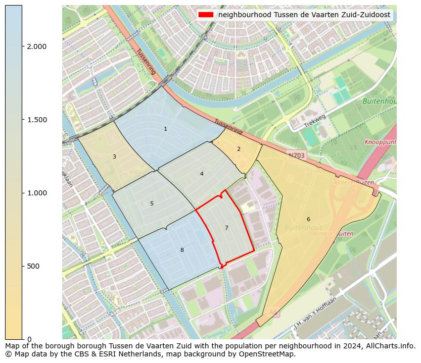 Image of the neighbourhood Tussen de Vaarten Zuid-Zuidoost at the map. This image is used as introduction to this page. This page shows a lot of information about the population in the neighbourhood Tussen de Vaarten Zuid-Zuidoost (such as the distribution by age groups of the residents, the composition of households, whether inhabitants are natives or Dutch with an immigration background, data about the houses (numbers, types, price development, use, type of property, ...) and more (car ownership, energy consumption, ...) based on open data from the Dutch Central Bureau of Statistics and various other sources!