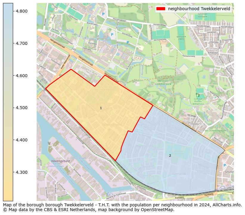 Image of the neighbourhood Twekkelerveld at the map. This image is used as introduction to this page. This page shows a lot of information about the population in the neighbourhood Twekkelerveld (such as the distribution by age groups of the residents, the composition of households, whether inhabitants are natives or Dutch with an immigration background, data about the houses (numbers, types, price development, use, type of property, ...) and more (car ownership, energy consumption, ...) based on open data from the Dutch Central Bureau of Statistics and various other sources!