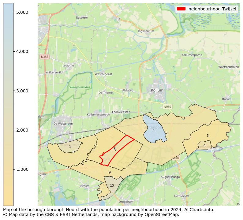 Image of the neighbourhood Twijzel at the map. This image is used as introduction to this page. This page shows a lot of information about the population in the neighbourhood Twijzel (such as the distribution by age groups of the residents, the composition of households, whether inhabitants are natives or Dutch with an immigration background, data about the houses (numbers, types, price development, use, type of property, ...) and more (car ownership, energy consumption, ...) based on open data from the Dutch Central Bureau of Statistics and various other sources!