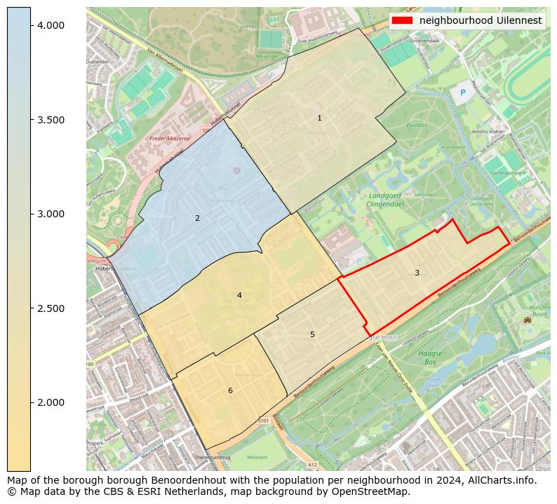 Image of the neighbourhood Uilennest at the map. This image is used as introduction to this page. This page shows a lot of information about the population in the neighbourhood Uilennest (such as the distribution by age groups of the residents, the composition of households, whether inhabitants are natives or Dutch with an immigration background, data about the houses (numbers, types, price development, use, type of property, ...) and more (car ownership, energy consumption, ...) based on open data from the Dutch Central Bureau of Statistics and various other sources!