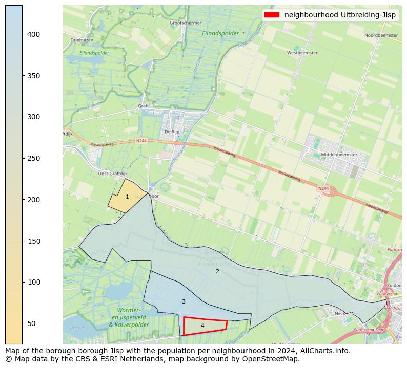 Image of the neighbourhood Uitbreiding-Jisp at the map. This image is used as introduction to this page. This page shows a lot of information about the population in the neighbourhood Uitbreiding-Jisp (such as the distribution by age groups of the residents, the composition of households, whether inhabitants are natives or Dutch with an immigration background, data about the houses (numbers, types, price development, use, type of property, ...) and more (car ownership, energy consumption, ...) based on open data from the Dutch Central Bureau of Statistics and various other sources!