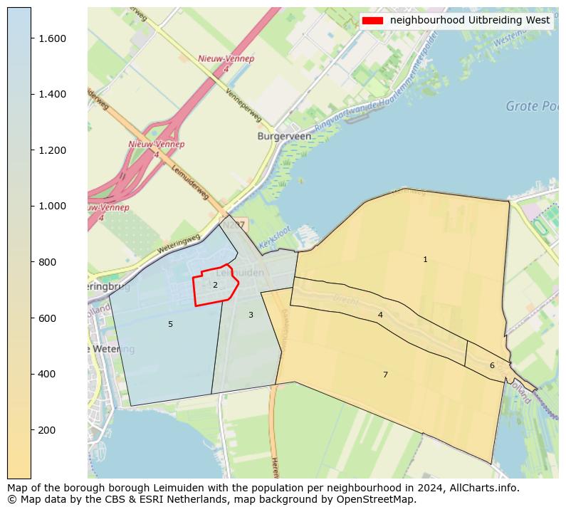 Image of the neighbourhood Uitbreiding West at the map. This image is used as introduction to this page. This page shows a lot of information about the population in the neighbourhood Uitbreiding West (such as the distribution by age groups of the residents, the composition of households, whether inhabitants are natives or Dutch with an immigration background, data about the houses (numbers, types, price development, use, type of property, ...) and more (car ownership, energy consumption, ...) based on open data from the Dutch Central Bureau of Statistics and various other sources!