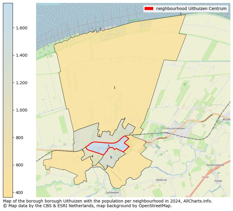 Image of the neighbourhood Uithuizen Centrum at the map. This image is used as introduction to this page. This page shows a lot of information about the population in the neighbourhood Uithuizen Centrum (such as the distribution by age groups of the residents, the composition of households, whether inhabitants are natives or Dutch with an immigration background, data about the houses (numbers, types, price development, use, type of property, ...) and more (car ownership, energy consumption, ...) based on open data from the Dutch Central Bureau of Statistics and various other sources!