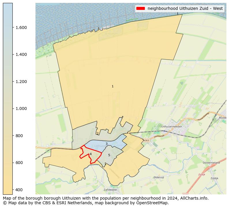 Image of the neighbourhood Uithuizen Zuid - West at the map. This image is used as introduction to this page. This page shows a lot of information about the population in the neighbourhood Uithuizen Zuid - West (such as the distribution by age groups of the residents, the composition of households, whether inhabitants are natives or Dutch with an immigration background, data about the houses (numbers, types, price development, use, type of property, ...) and more (car ownership, energy consumption, ...) based on open data from the Dutch Central Bureau of Statistics and various other sources!