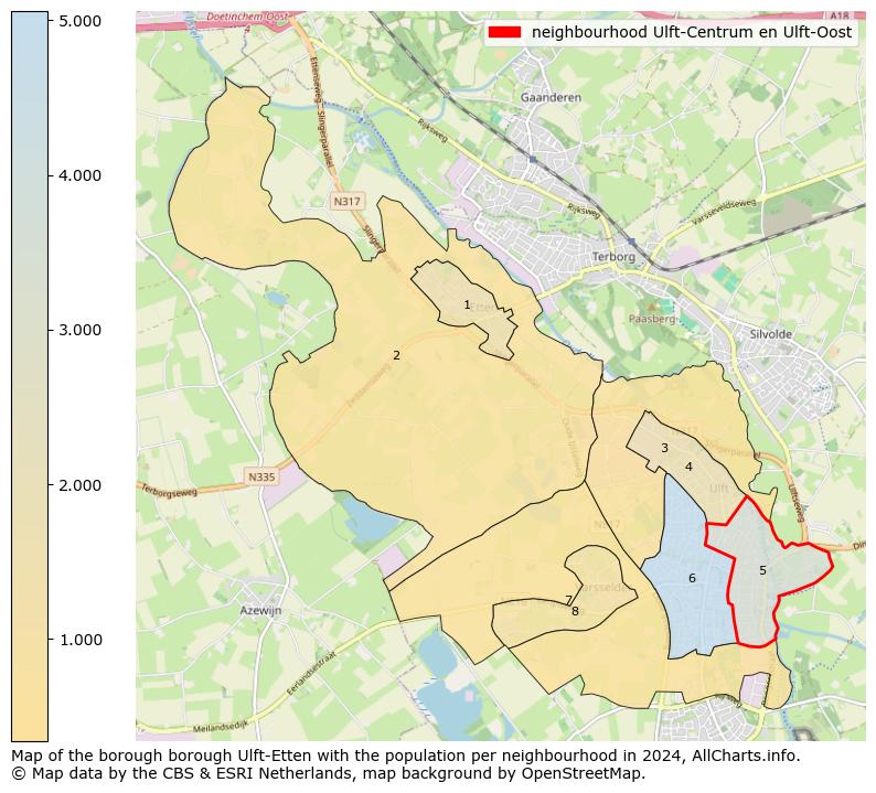 Image of the neighbourhood Ulft-Centrum en Ulft-Oost at the map. This image is used as introduction to this page. This page shows a lot of information about the population in the neighbourhood Ulft-Centrum en Ulft-Oost (such as the distribution by age groups of the residents, the composition of households, whether inhabitants are natives or Dutch with an immigration background, data about the houses (numbers, types, price development, use, type of property, ...) and more (car ownership, energy consumption, ...) based on open data from the Dutch Central Bureau of Statistics and various other sources!