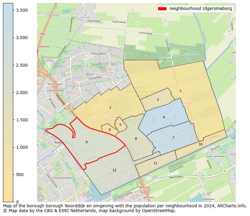 Image of the neighbourhood Ulgersmaborg at the map. This image is used as introduction to this page. This page shows a lot of information about the population in the neighbourhood Ulgersmaborg (such as the distribution by age groups of the residents, the composition of households, whether inhabitants are natives or Dutch with an immigration background, data about the houses (numbers, types, price development, use, type of property, ...) and more (car ownership, energy consumption, ...) based on open data from the Dutch Central Bureau of Statistics and various other sources!