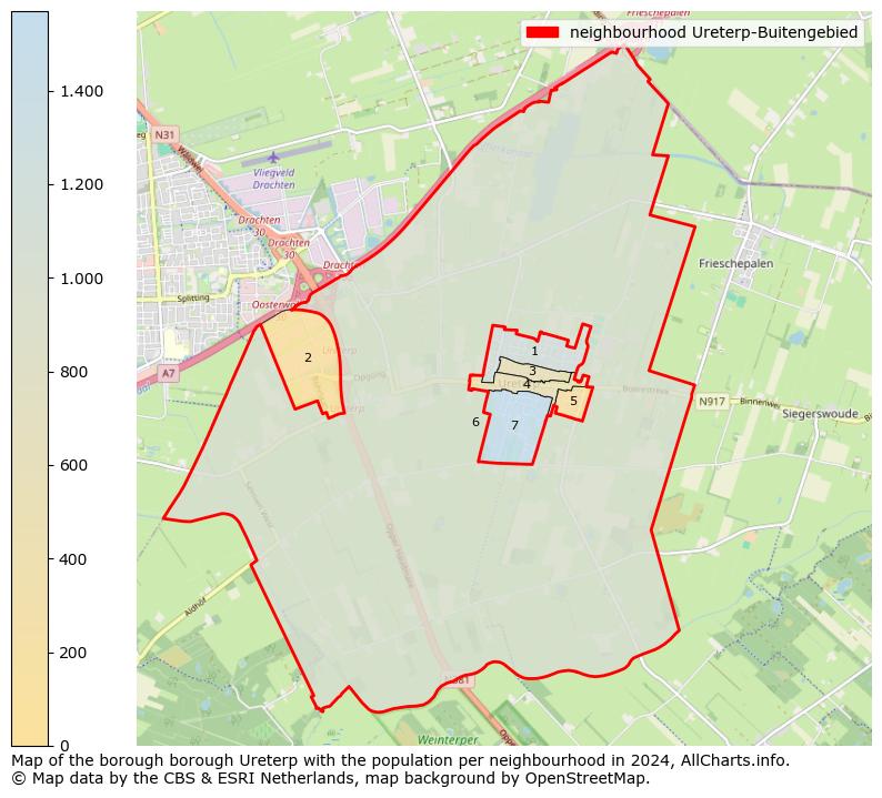 Image of the neighbourhood Ureterp-Buitengebied at the map. This image is used as introduction to this page. This page shows a lot of information about the population in the neighbourhood Ureterp-Buitengebied (such as the distribution by age groups of the residents, the composition of households, whether inhabitants are natives or Dutch with an immigration background, data about the houses (numbers, types, price development, use, type of property, ...) and more (car ownership, energy consumption, ...) based on open data from the Dutch Central Bureau of Statistics and various other sources!