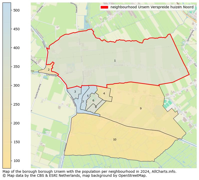 Image of the neighbourhood Ursem Verspreide huizen Noord at the map. This image is used as introduction to this page. This page shows a lot of information about the population in the neighbourhood Ursem Verspreide huizen Noord (such as the distribution by age groups of the residents, the composition of households, whether inhabitants are natives or Dutch with an immigration background, data about the houses (numbers, types, price development, use, type of property, ...) and more (car ownership, energy consumption, ...) based on open data from the Dutch Central Bureau of Statistics and various other sources!