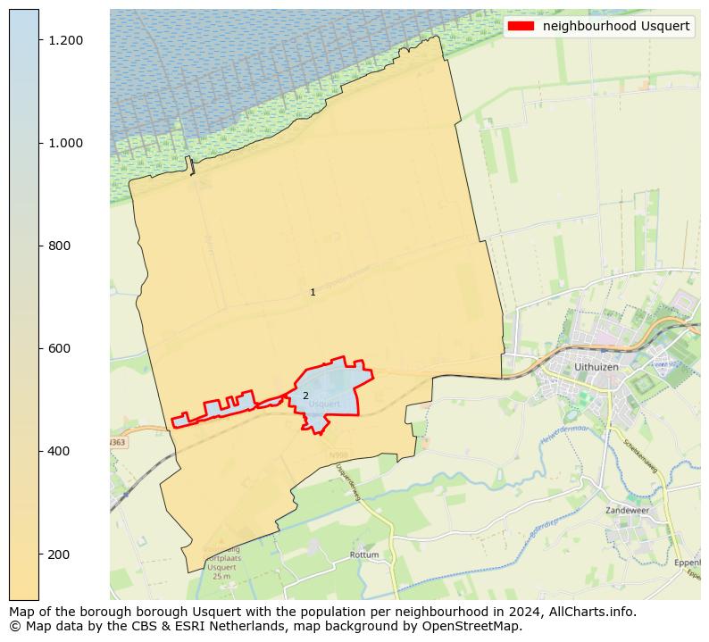 Image of the neighbourhood Usquert at the map. This image is used as introduction to this page. This page shows a lot of information about the population in the neighbourhood Usquert (such as the distribution by age groups of the residents, the composition of households, whether inhabitants are natives or Dutch with an immigration background, data about the houses (numbers, types, price development, use, type of property, ...) and more (car ownership, energy consumption, ...) based on open data from the Dutch Central Bureau of Statistics and various other sources!