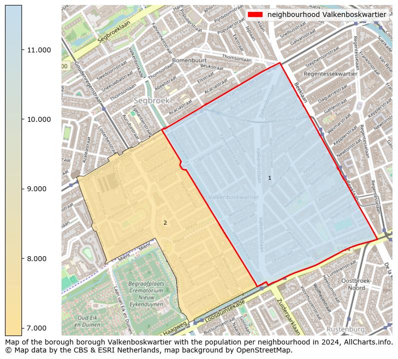 Image of the neighbourhood Valkenboskwartier at the map. This image is used as introduction to this page. This page shows a lot of information about the population in the neighbourhood Valkenboskwartier (such as the distribution by age groups of the residents, the composition of households, whether inhabitants are natives or Dutch with an immigration background, data about the houses (numbers, types, price development, use, type of property, ...) and more (car ownership, energy consumption, ...) based on open data from the Dutch Central Bureau of Statistics and various other sources!