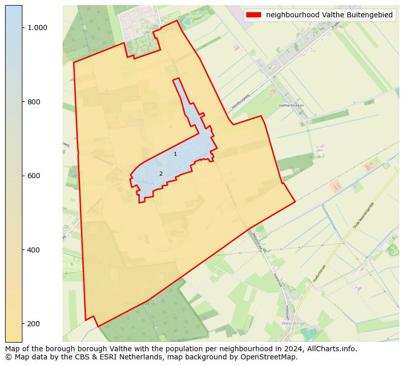 Image of the neighbourhood Valthe Buitengebied at the map. This image is used as introduction to this page. This page shows a lot of information about the population in the neighbourhood Valthe Buitengebied (such as the distribution by age groups of the residents, the composition of households, whether inhabitants are natives or Dutch with an immigration background, data about the houses (numbers, types, price development, use, type of property, ...) and more (car ownership, energy consumption, ...) based on open data from the Dutch Central Bureau of Statistics and various other sources!