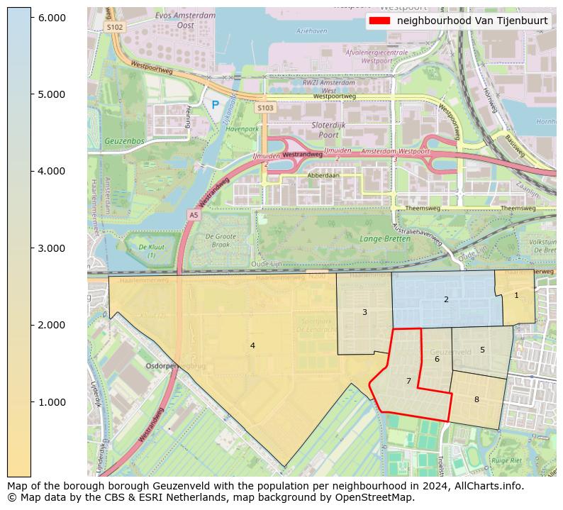 Image of the neighbourhood Van Tijenbuurt at the map. This image is used as introduction to this page. This page shows a lot of information about the population in the neighbourhood Van Tijenbuurt (such as the distribution by age groups of the residents, the composition of households, whether inhabitants are natives or Dutch with an immigration background, data about the houses (numbers, types, price development, use, type of property, ...) and more (car ownership, energy consumption, ...) based on open data from the Dutch Central Bureau of Statistics and various other sources!