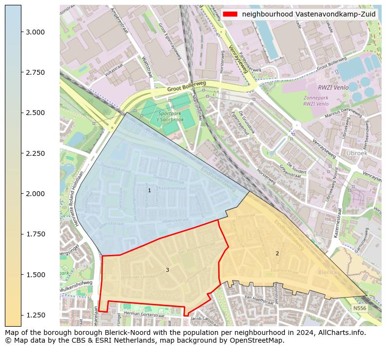 Image of the neighbourhood Vastenavondkamp-Zuid at the map. This image is used as introduction to this page. This page shows a lot of information about the population in the neighbourhood Vastenavondkamp-Zuid (such as the distribution by age groups of the residents, the composition of households, whether inhabitants are natives or Dutch with an immigration background, data about the houses (numbers, types, price development, use, type of property, ...) and more (car ownership, energy consumption, ...) based on open data from the Dutch Central Bureau of Statistics and various other sources!