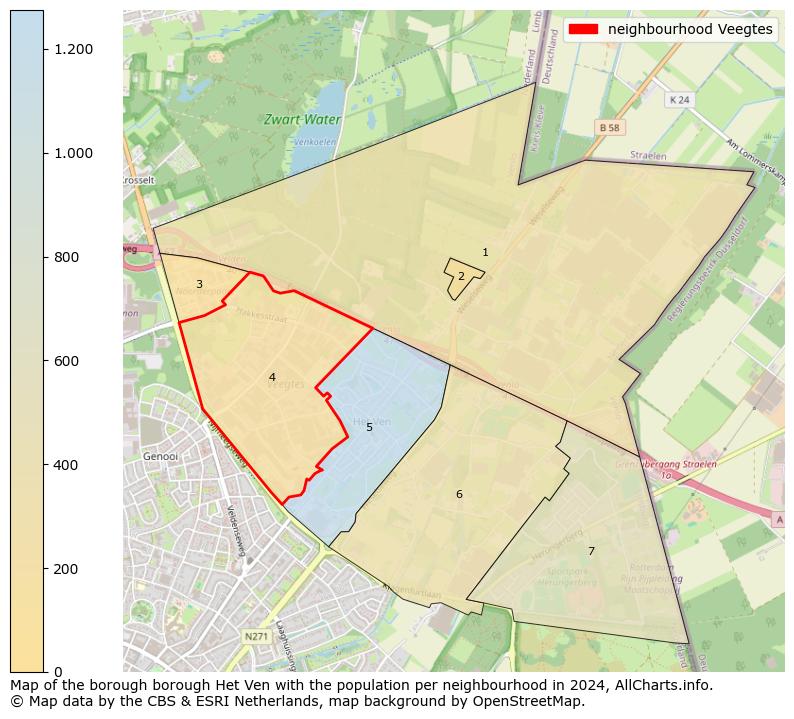 Image of the neighbourhood Veegtes at the map. This image is used as introduction to this page. This page shows a lot of information about the population in the neighbourhood Veegtes (such as the distribution by age groups of the residents, the composition of households, whether inhabitants are natives or Dutch with an immigration background, data about the houses (numbers, types, price development, use, type of property, ...) and more (car ownership, energy consumption, ...) based on open data from the Dutch Central Bureau of Statistics and various other sources!