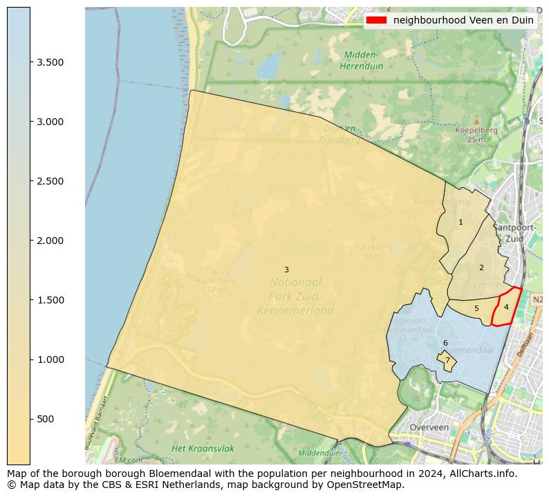 Image of the neighbourhood Veen en Duin at the map. This image is used as introduction to this page. This page shows a lot of information about the population in the neighbourhood Veen en Duin (such as the distribution by age groups of the residents, the composition of households, whether inhabitants are natives or Dutch with an immigration background, data about the houses (numbers, types, price development, use, type of property, ...) and more (car ownership, energy consumption, ...) based on open data from the Dutch Central Bureau of Statistics and various other sources!