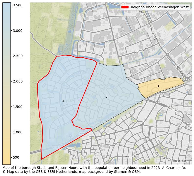 Map of the borough Stadsrand Rijssen Noord with the population per neighbourhood in 2023. This page shows a lot of information about residents (such as the distribution by age groups, family composition, gender, native or Dutch with an immigration background, ...), homes (numbers, types, price development, use, type of property, ...) and more (car ownership, energy consumption, ...) based on open data from the Dutch Central Bureau of Statistics and various other sources!