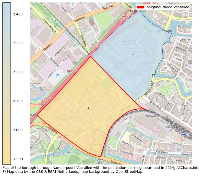 Image of the neighbourhood Veerallee at the map. This image is used as introduction to this page. This page shows a lot of information about the population in the neighbourhood Veerallee (such as the distribution by age groups of the residents, the composition of households, whether inhabitants are natives or Dutch with an immigration background, data about the houses (numbers, types, price development, use, type of property, ...) and more (car ownership, energy consumption, ...) based on open data from the Dutch Central Bureau of Statistics and various other sources!