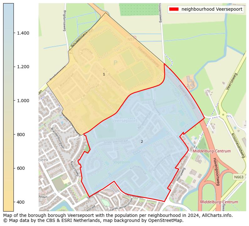 Image of the neighbourhood Veersepoort at the map. This image is used as introduction to this page. This page shows a lot of information about the population in the neighbourhood Veersepoort (such as the distribution by age groups of the residents, the composition of households, whether inhabitants are natives or Dutch with an immigration background, data about the houses (numbers, types, price development, use, type of property, ...) and more (car ownership, energy consumption, ...) based on open data from the Dutch Central Bureau of Statistics and various other sources!