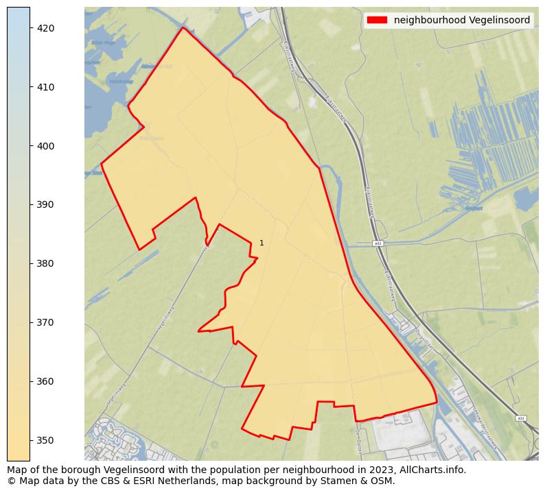 Map of the borough Vegelinsoord with the population per neighbourhood in 2023. This page shows a lot of information about residents (such as the distribution by age groups, family composition, gender, native or Dutch with an immigration background, ...), homes (numbers, types, price development, use, type of property, ...) and more (car ownership, energy consumption, ...) based on open data from the Dutch Central Bureau of Statistics and various other sources!