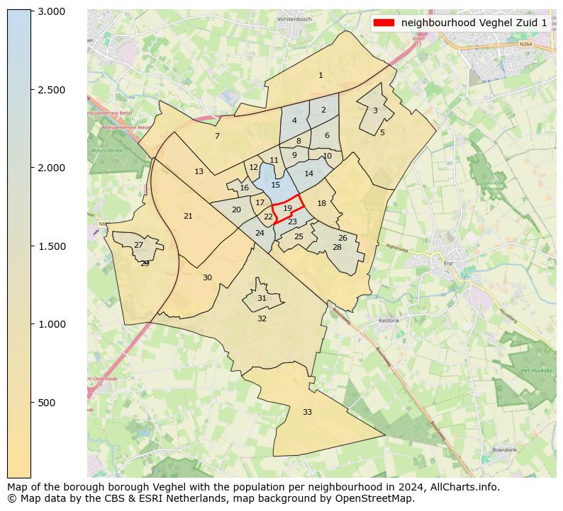 Image of the neighbourhood Veghel Zuid 1 at the map. This image is used as introduction to this page. This page shows a lot of information about the population in the neighbourhood Veghel Zuid 1 (such as the distribution by age groups of the residents, the composition of households, whether inhabitants are natives or Dutch with an immigration background, data about the houses (numbers, types, price development, use, type of property, ...) and more (car ownership, energy consumption, ...) based on open data from the Dutch Central Bureau of Statistics and various other sources!