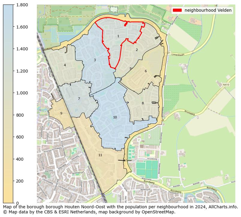 Image of the neighbourhood Velden at the map. This image is used as introduction to this page. This page shows a lot of information about the population in the neighbourhood Velden (such as the distribution by age groups of the residents, the composition of households, whether inhabitants are natives or Dutch with an immigration background, data about the houses (numbers, types, price development, use, type of property, ...) and more (car ownership, energy consumption, ...) based on open data from the Dutch Central Bureau of Statistics and various other sources!