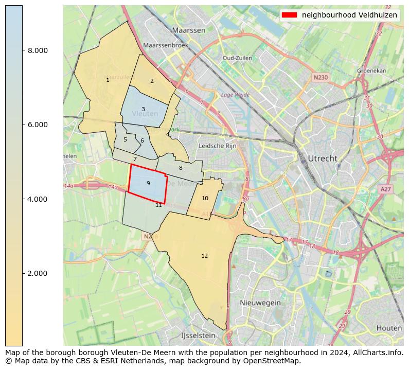 Image of the neighbourhood Veldhuizen at the map. This image is used as introduction to this page. This page shows a lot of information about the population in the neighbourhood Veldhuizen (such as the distribution by age groups of the residents, the composition of households, whether inhabitants are natives or Dutch with an immigration background, data about the houses (numbers, types, price development, use, type of property, ...) and more (car ownership, energy consumption, ...) based on open data from the Dutch Central Bureau of Statistics and various other sources!