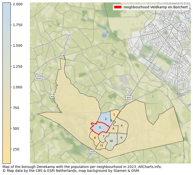 Map of the borough Denekamp with the population per neighbourhood in 2023. This page shows a lot of information about residents (such as the distribution by age groups, family composition, gender, native or Dutch with an immigration background, ...), homes (numbers, types, price development, use, type of property, ...) and more (car ownership, energy consumption, ...) based on open data from the Dutch Central Bureau of Statistics and various other sources!