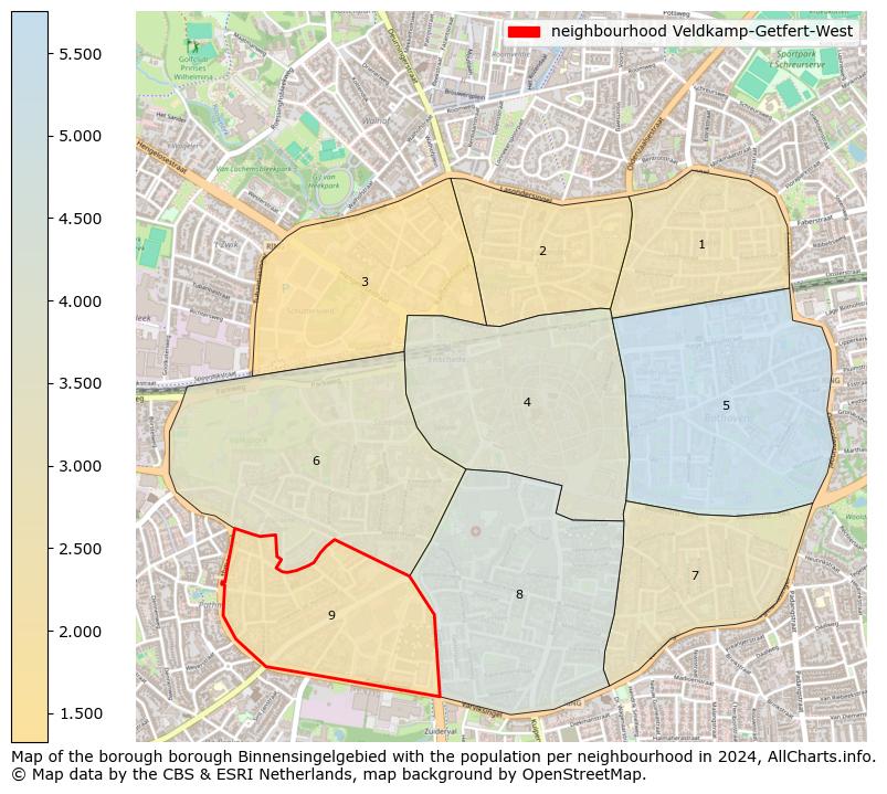 Image of the neighbourhood Veldkamp-Getfert-West at the map. This image is used as introduction to this page. This page shows a lot of information about the population in the neighbourhood Veldkamp-Getfert-West (such as the distribution by age groups of the residents, the composition of households, whether inhabitants are natives or Dutch with an immigration background, data about the houses (numbers, types, price development, use, type of property, ...) and more (car ownership, energy consumption, ...) based on open data from the Dutch Central Bureau of Statistics and various other sources!