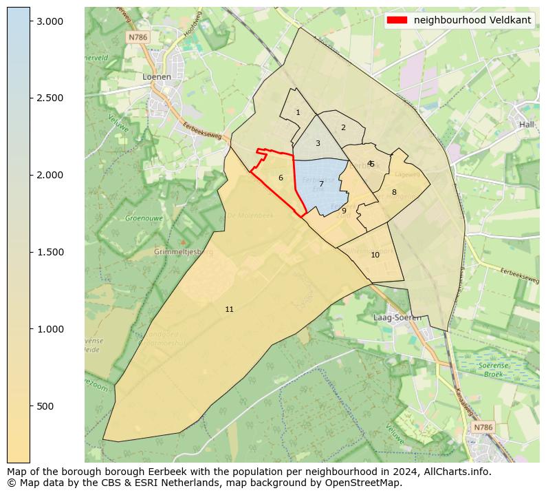 Image of the neighbourhood Veldkant at the map. This image is used as introduction to this page. This page shows a lot of information about the population in the neighbourhood Veldkant (such as the distribution by age groups of the residents, the composition of households, whether inhabitants are natives or Dutch with an immigration background, data about the houses (numbers, types, price development, use, type of property, ...) and more (car ownership, energy consumption, ...) based on open data from the Dutch Central Bureau of Statistics and various other sources!